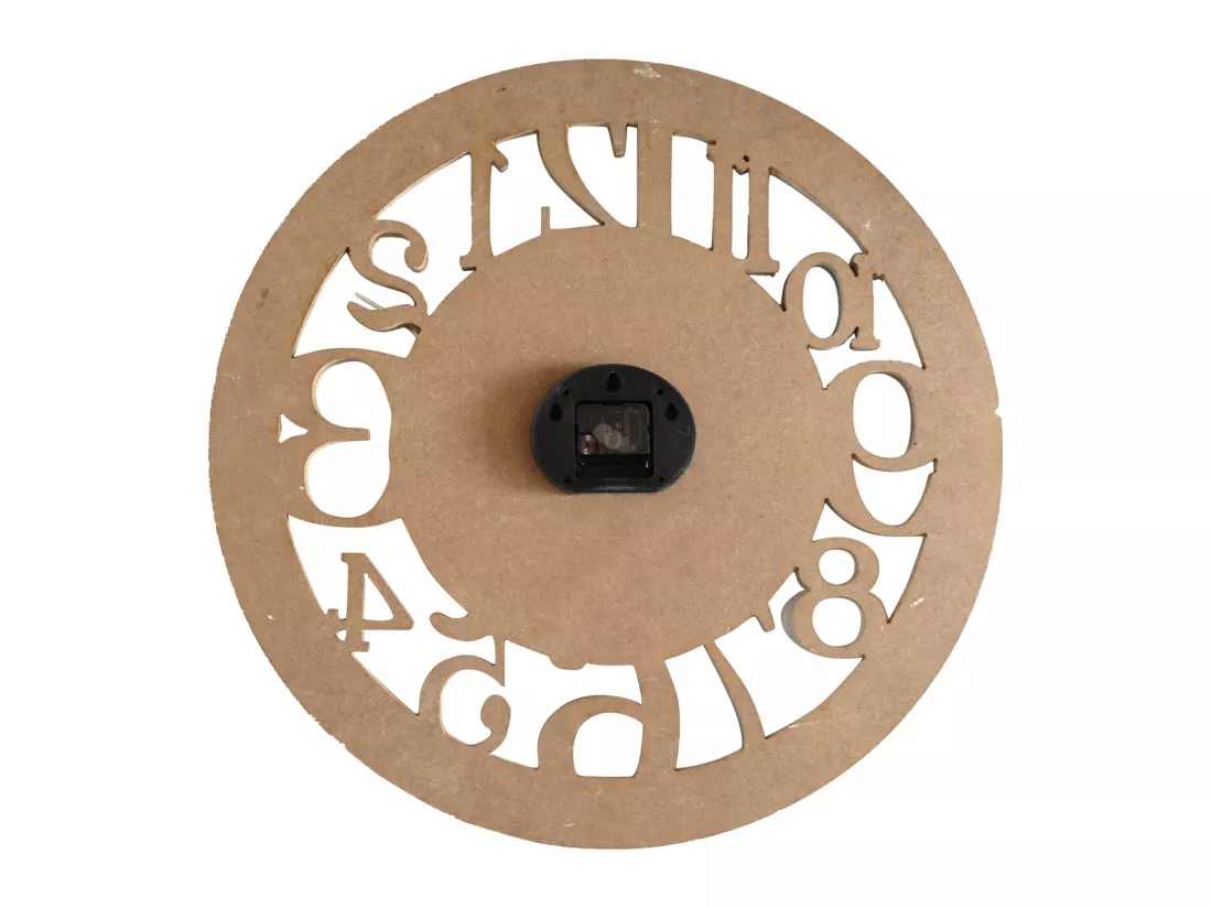 Horloge Murale Bois Mdf Gris Design Moderne 55x55x4,5