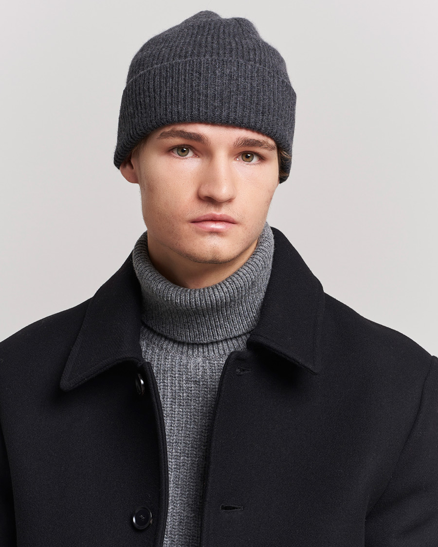 Le Bonnet Lambswool/Caregora Beanie Graphite