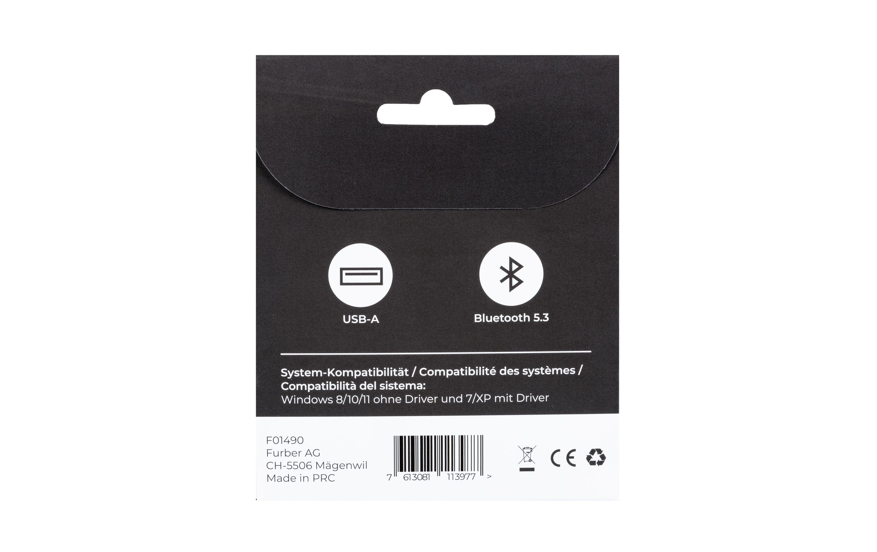 USB-Bluetooth-Adapter USB-A – Bluetooth 5.3, 1 StückAdapter USB-A auf Bluetooth 5.3