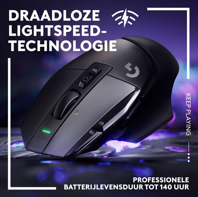 Logitech - G502 X Lightspeed - Gamingmuis - Zwart - Draadloos