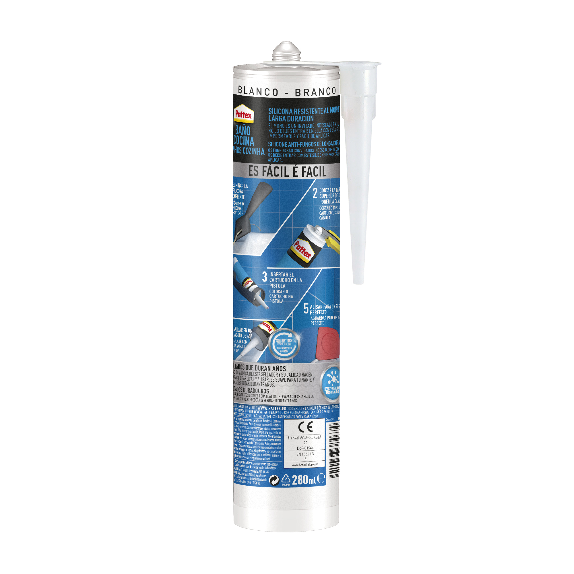 SILICONE PARA WC/COZINHA PATTEX BRANCO 280ML