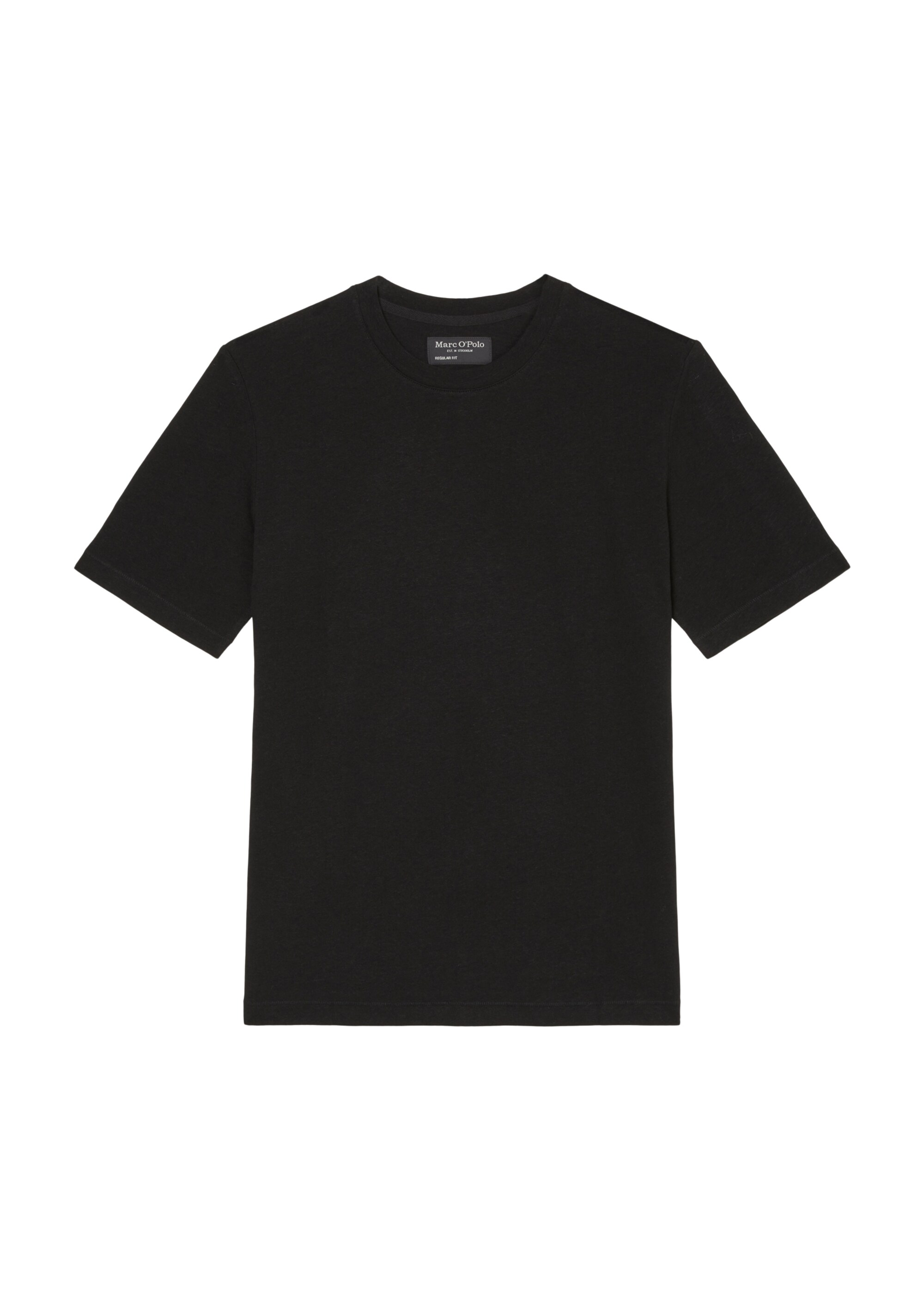 T-Shirt regular aus Bio-Baumwolle und Leinen
