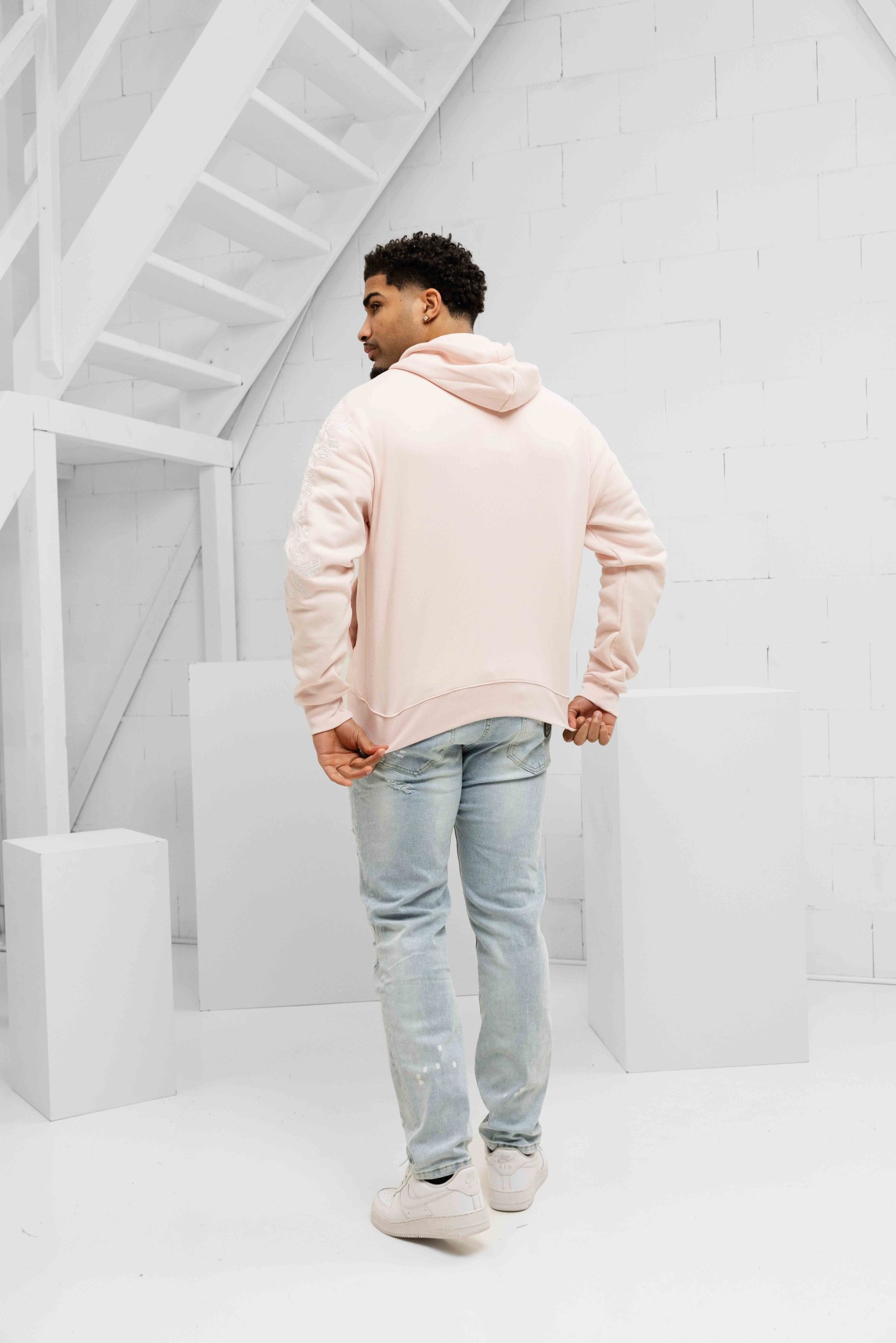 Project X Paris Botanique Full Zip Hoodie Heren Lichtroze