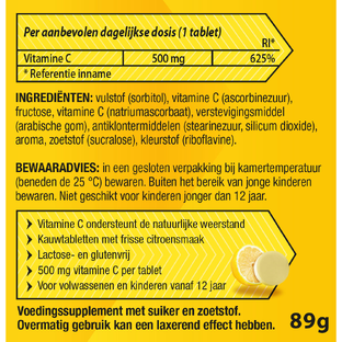 Roter Vitamine C 500mg Tabletten Citroen 50TB