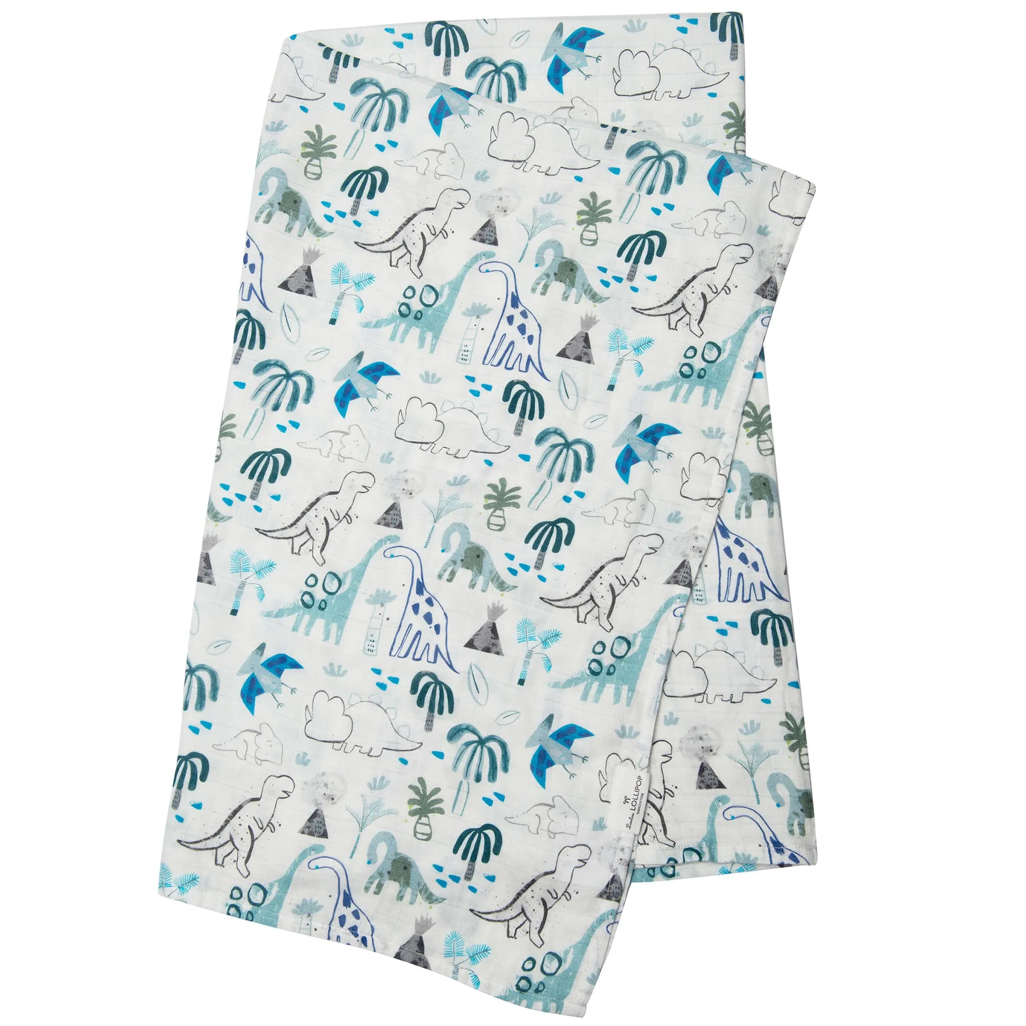 Loulou Lollipop Couverture Mousseline Bambou - Dinosaures