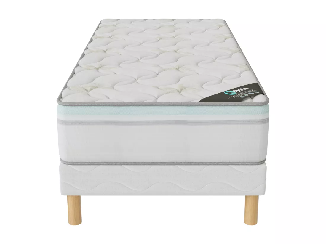 Ensemble matelas AloeVera + sommier 90x190 hauteur 27cm