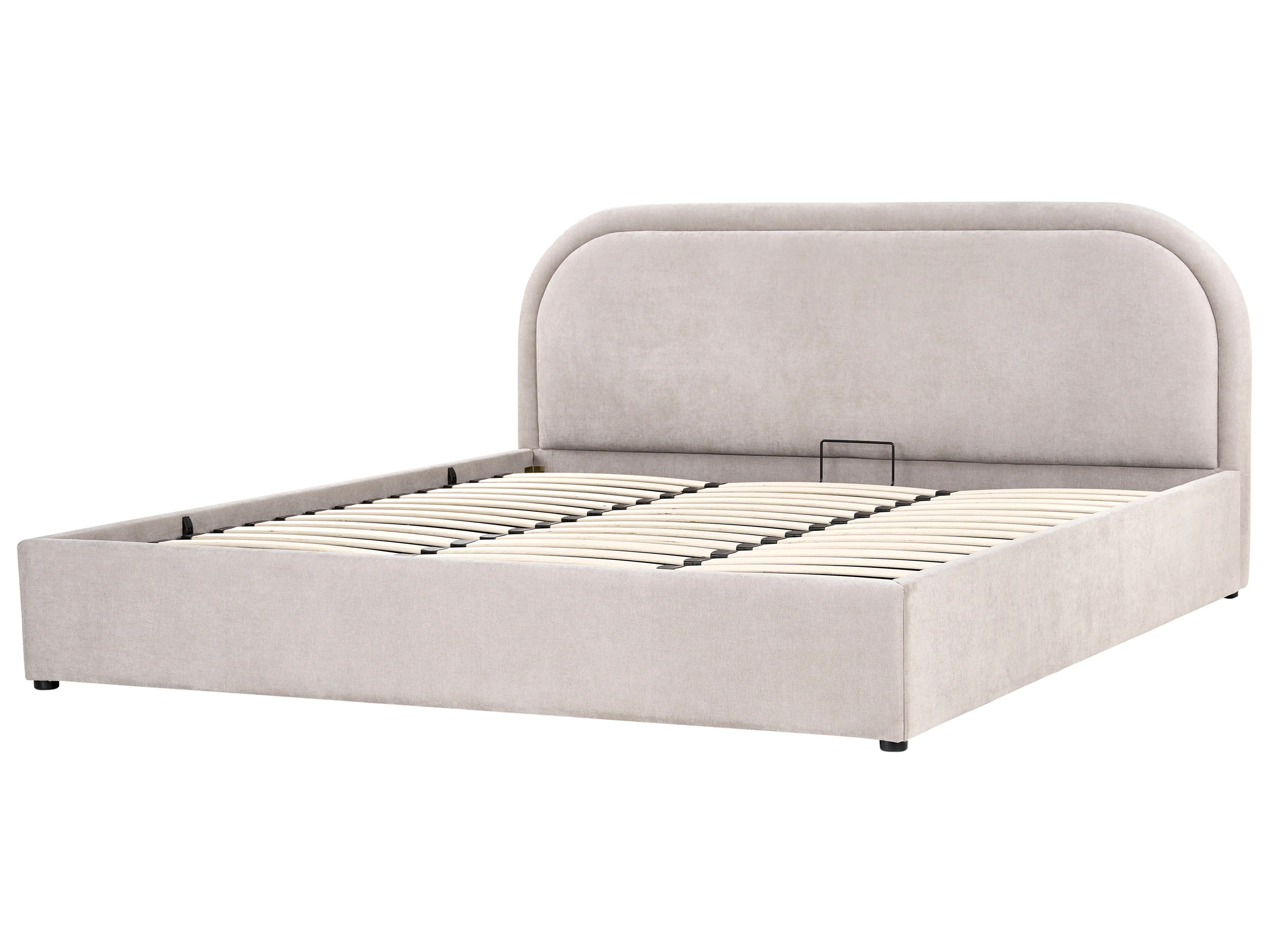Bed met opbergruimte Chenille QUILLIEN 180 x 200 cm Taupe