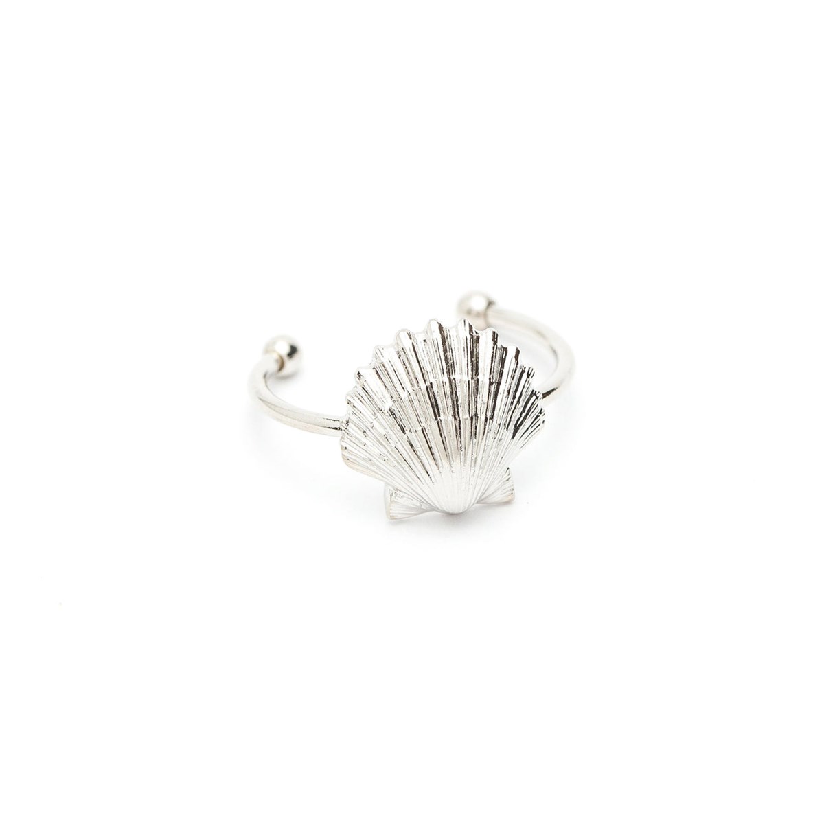 bague coquillage plaqué argent - NÉRÉE