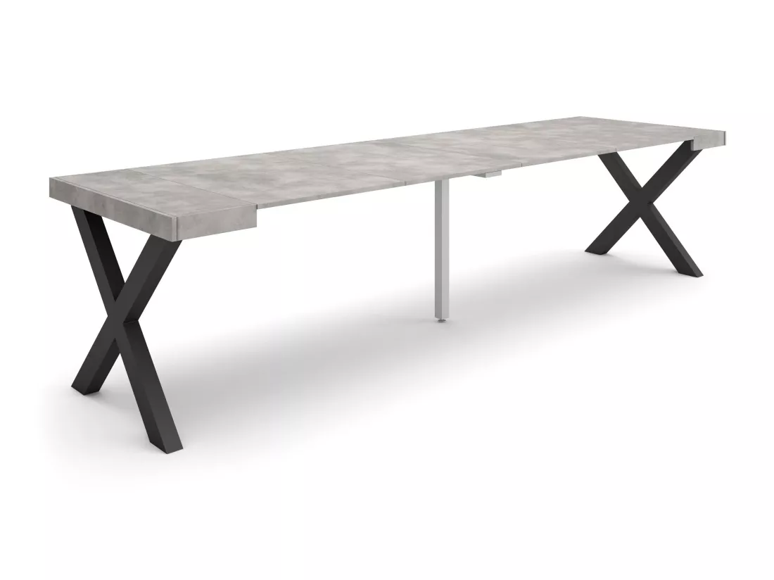 Table console extensible, 300, Pour 14 personnes, Pieds bois massif