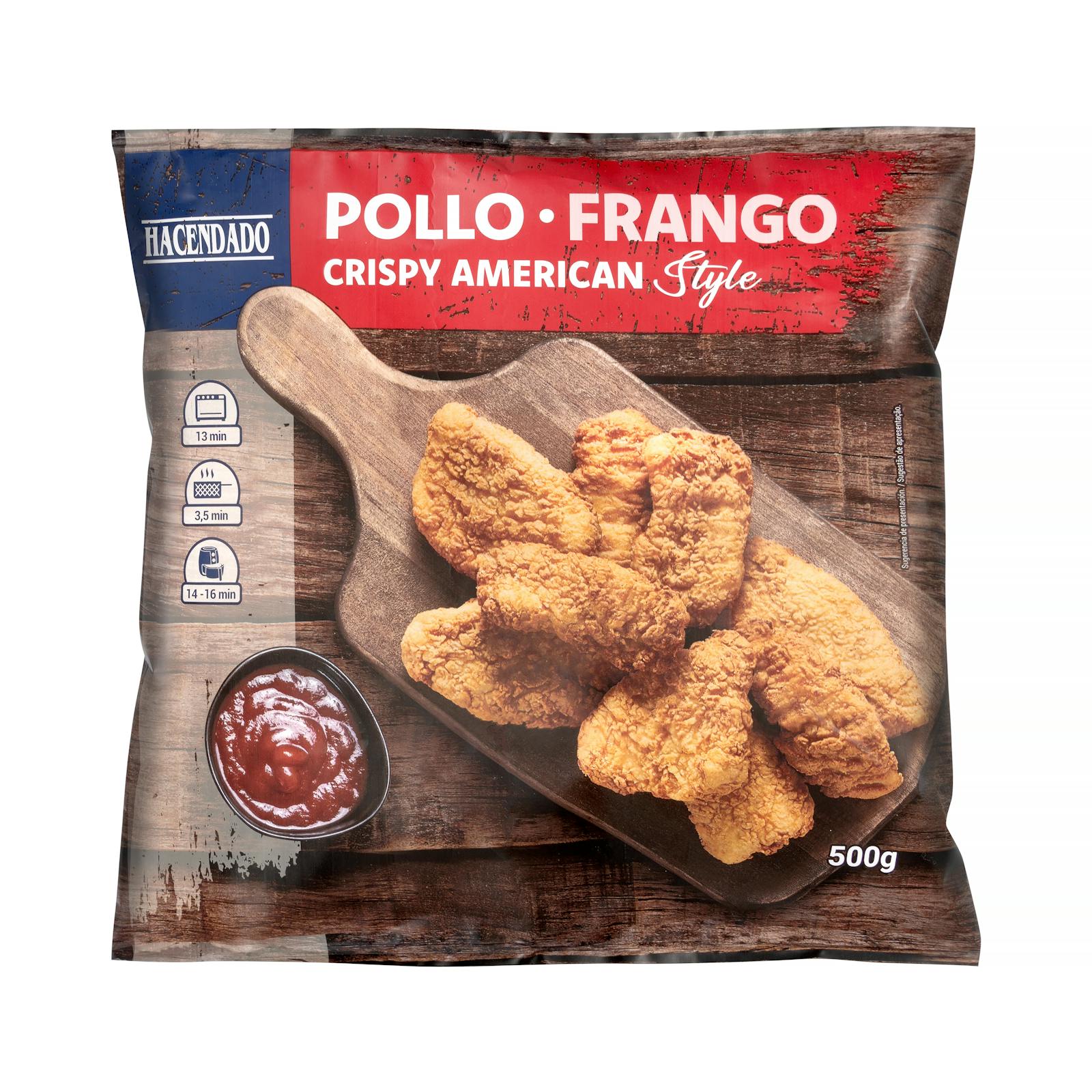 Poulet mariné pané croustillant à l'américaine Hacendado, ultra-congelé