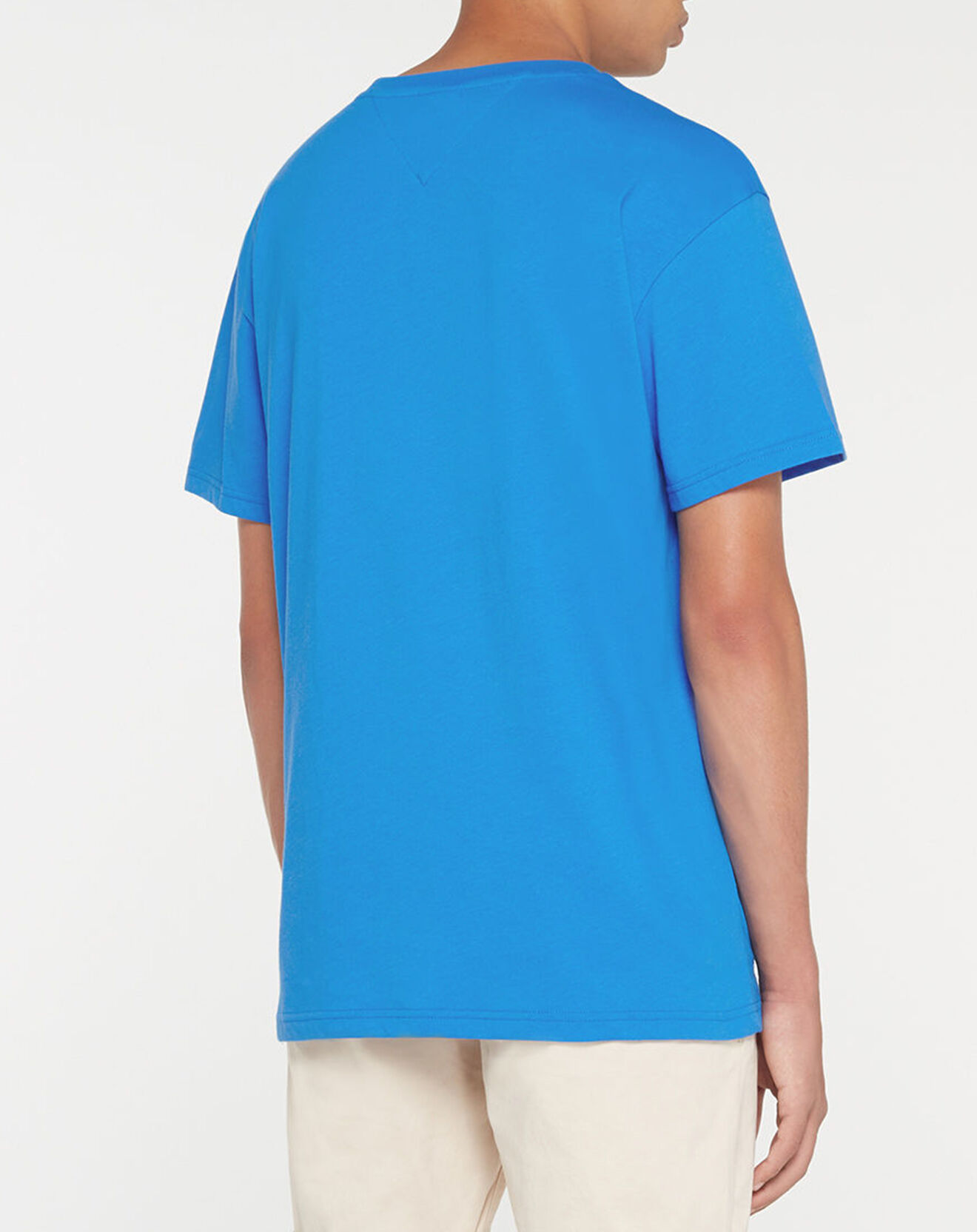 Tommy Jeans T-Shirt 100% Coton Bio Logo bleu vif