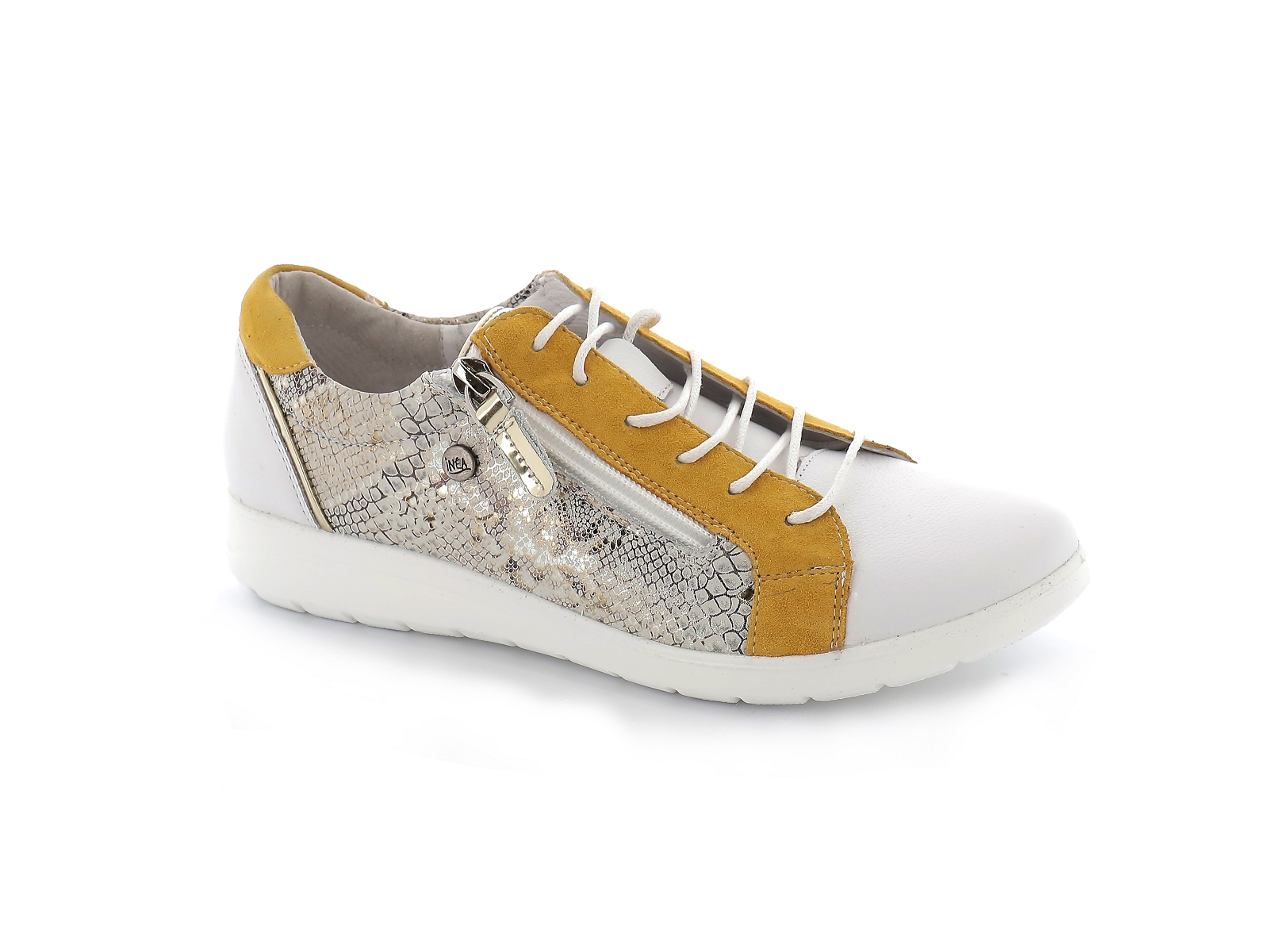Inea-FARFADET Matières combinées Blanc-Jaune