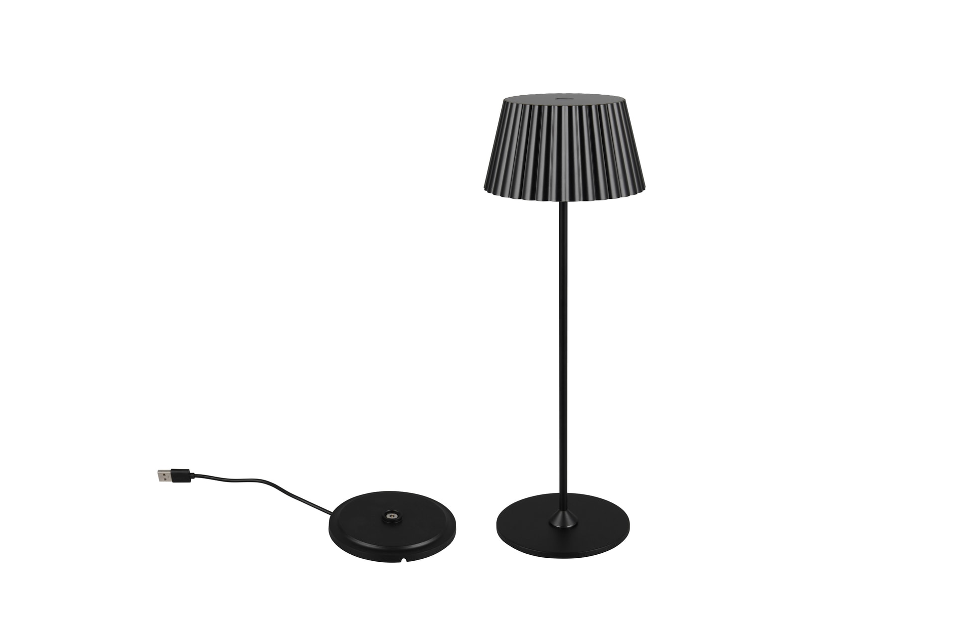 RL Akku LED Tischlampe SUAREZ 2-teilig schwarz