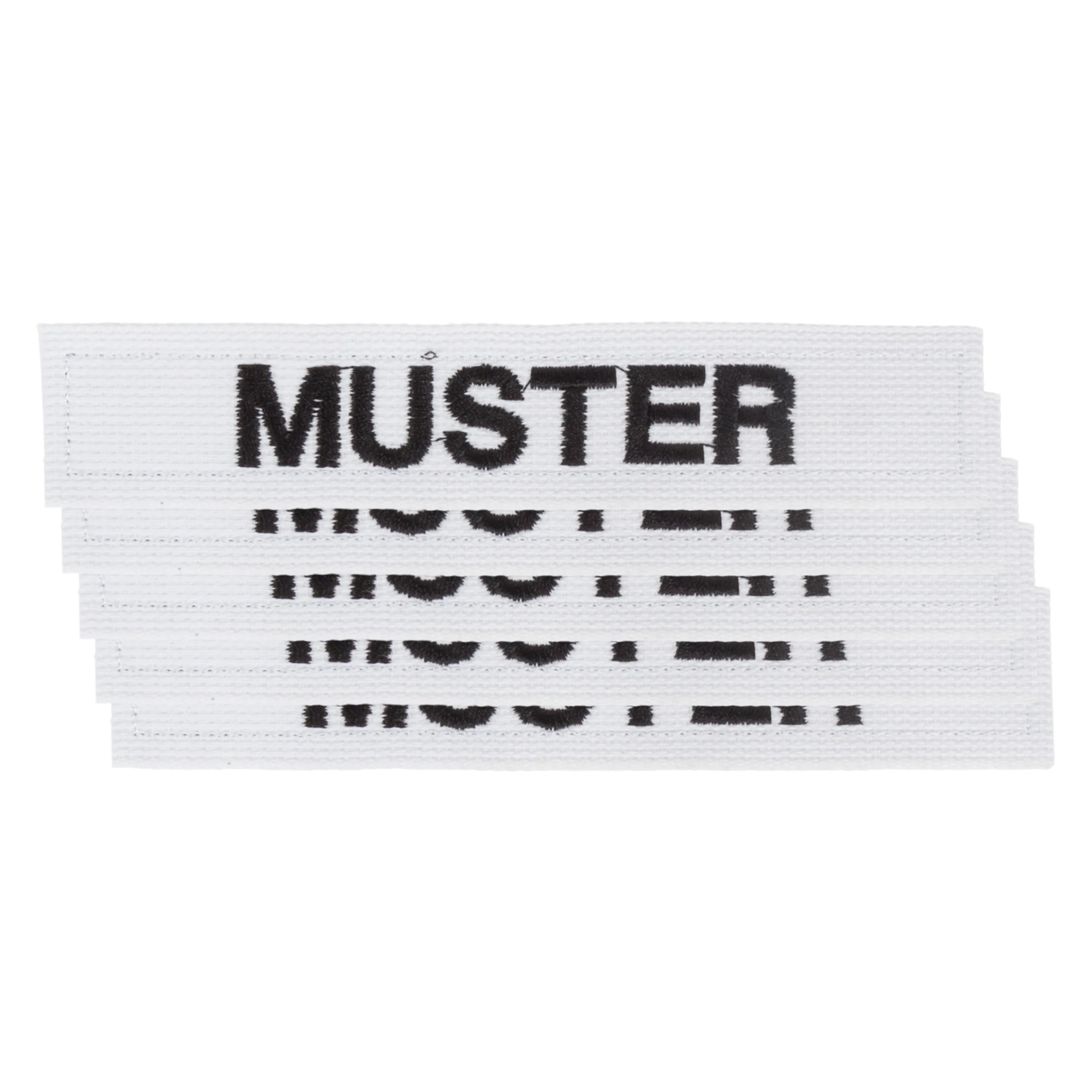 ASMC -  Namensbänder 5er Set weiß schwarz