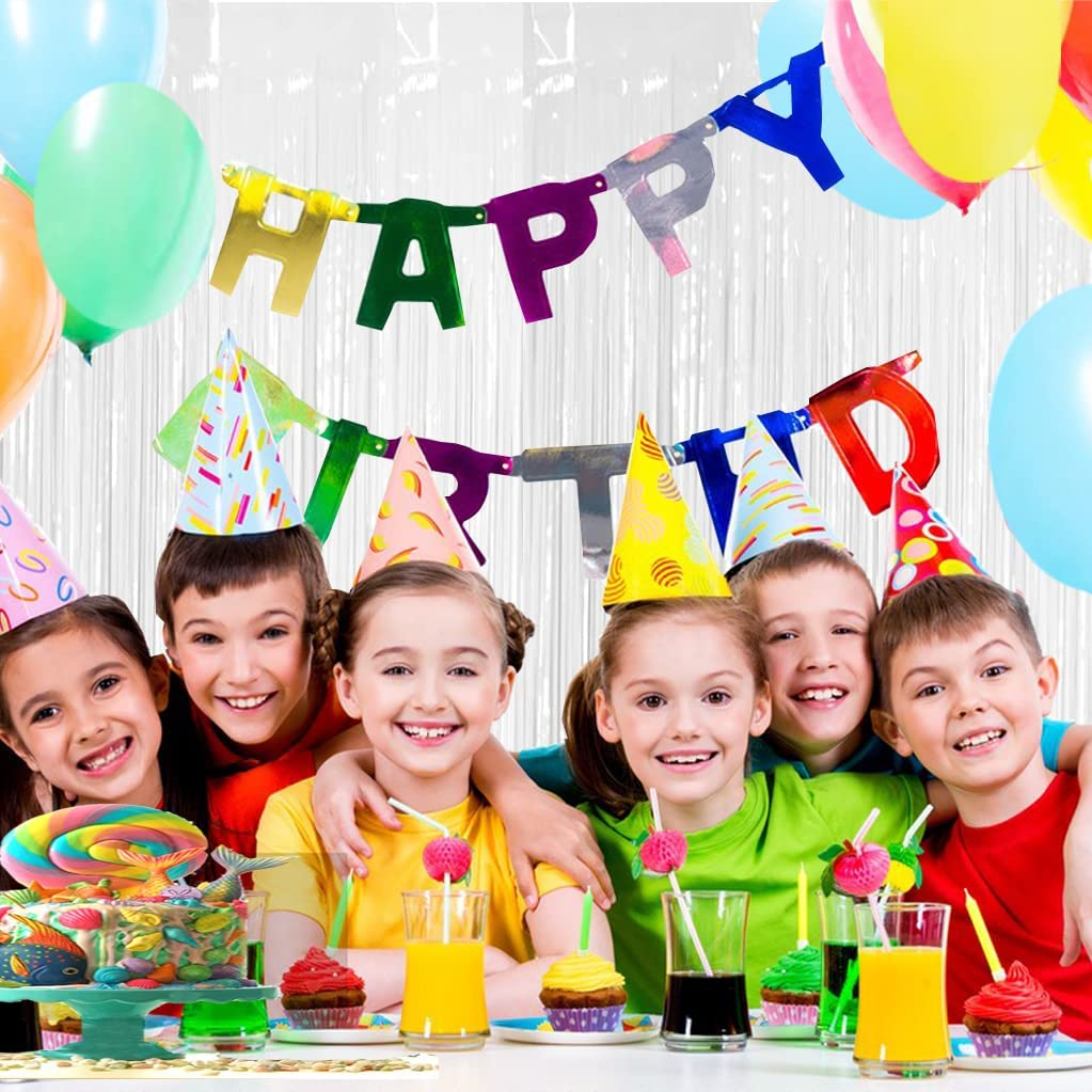 (245x92cm) Party Deko Lametta Vorhang Glänzender Fransen Vorhang Foto Hintergrund - Weiss