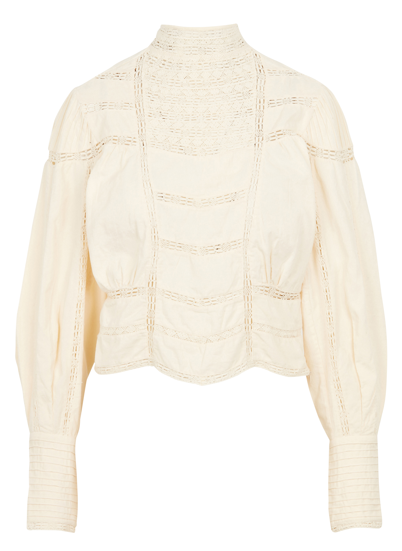 Top col montant en coton | Blanc