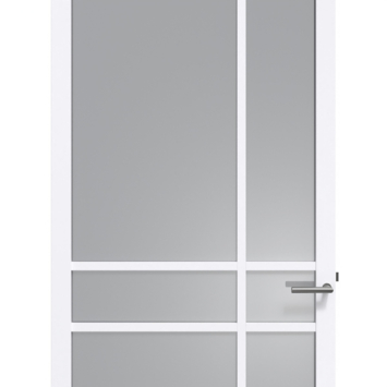Arne & Bodil binnendeur ABE105 rook glas - extra wit afgelakt