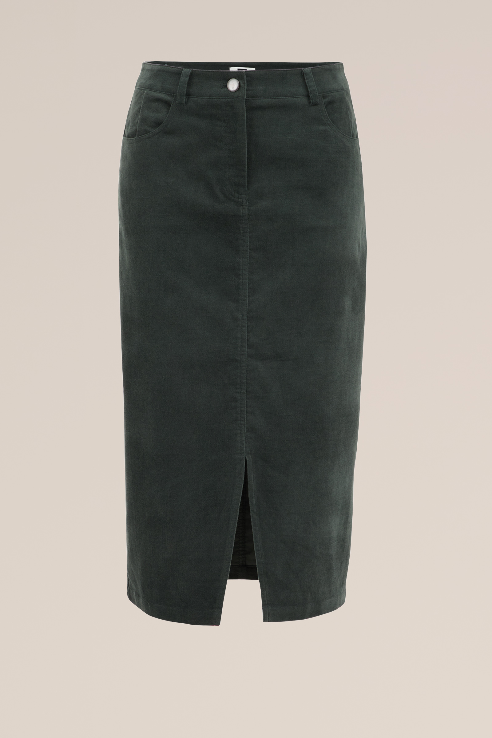 velvet kokerrok WE Fashion Groen