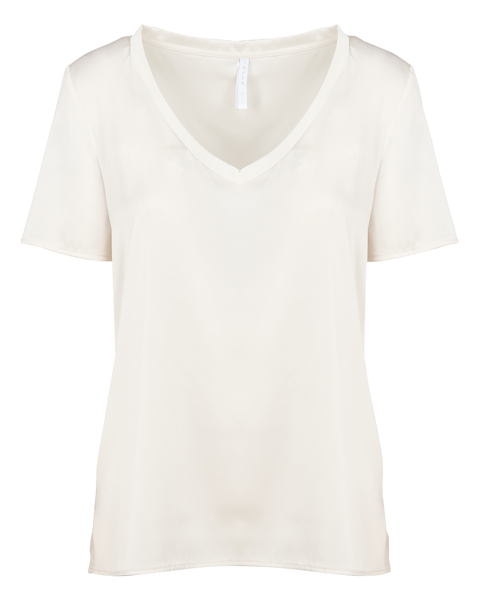 Tee-shirt col V fluide | Beige