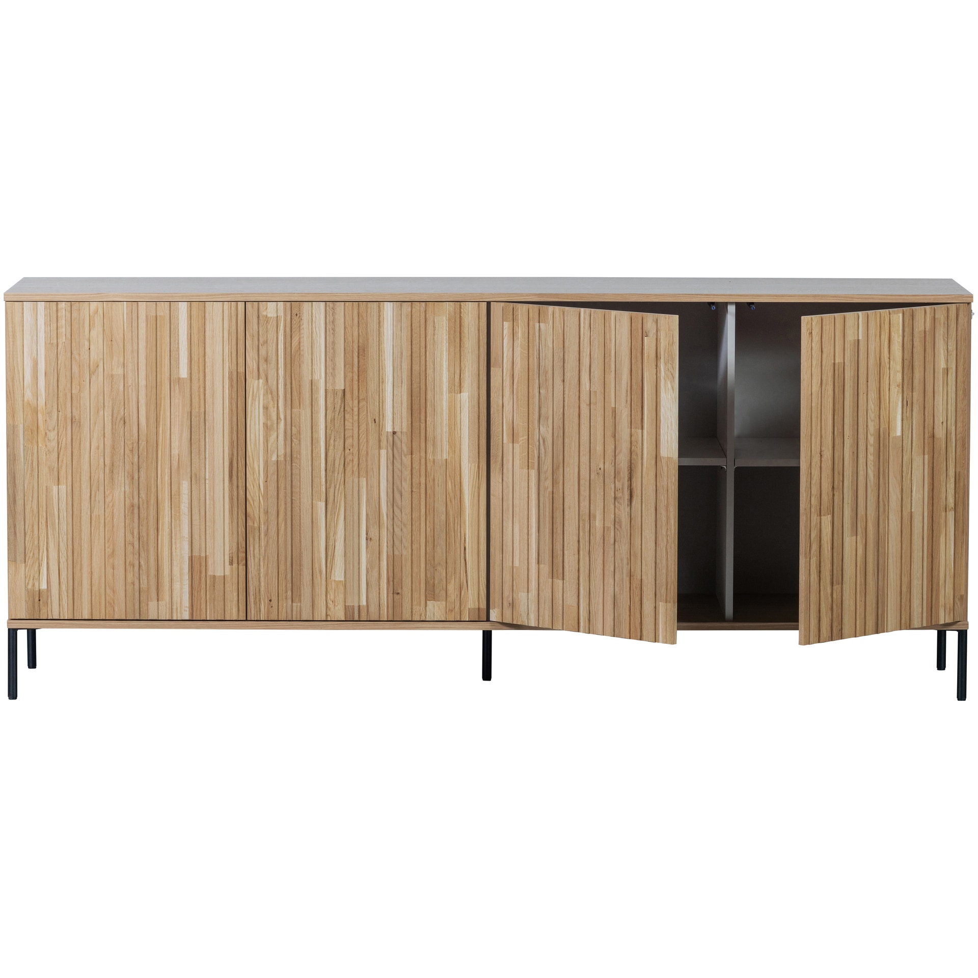 Kommode NEW GRAVURE 200 x 85 cm braun/schwarz