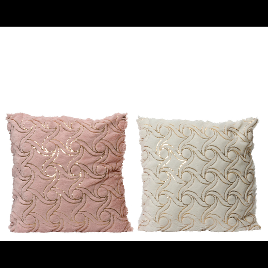 Coussin déco avec sequins dorés 43x43 cm