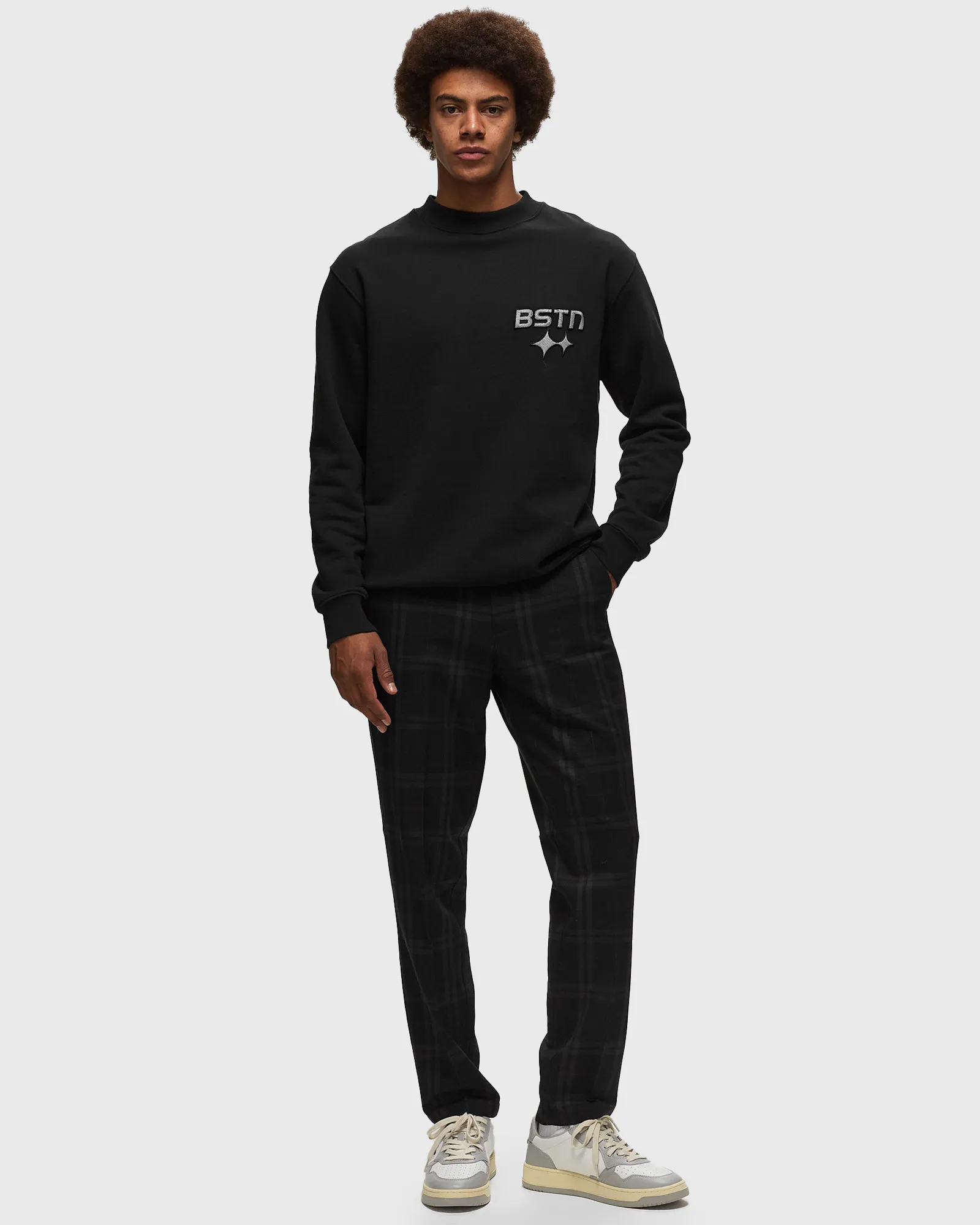 Les Deux Como Reg Check Wool Mélange Suit Pants