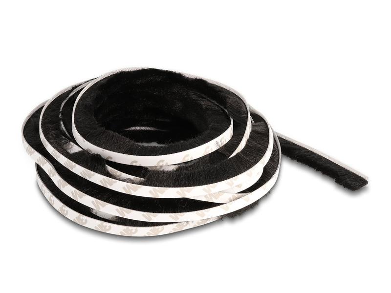 Delock Bürstenstreifen selbstklebend schwarz, 15mm - 5m Delock Bürstenstreifen selbstklebend 15 mm – Länge 5 m schwarz