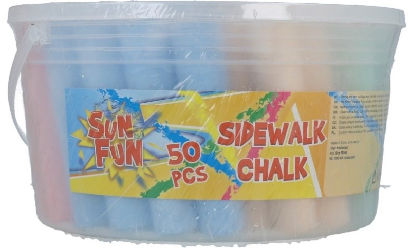 Drogist.nl Sun Fun Stoepkrijt Emmer 50 stuks
