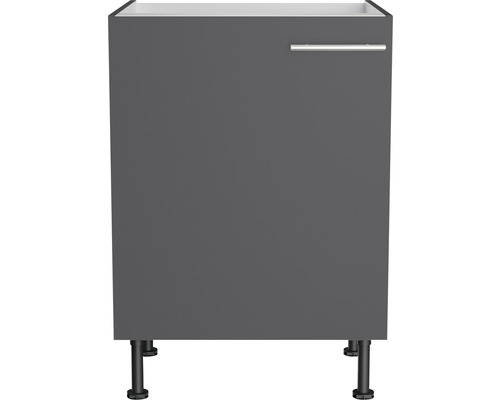Optifit spoelbakonderkast Ingvar420 BxDxH 60x58,4x87 cm antraciet mat gedemonteerd scharnier omkeerbaar (links of rechts te monteren)