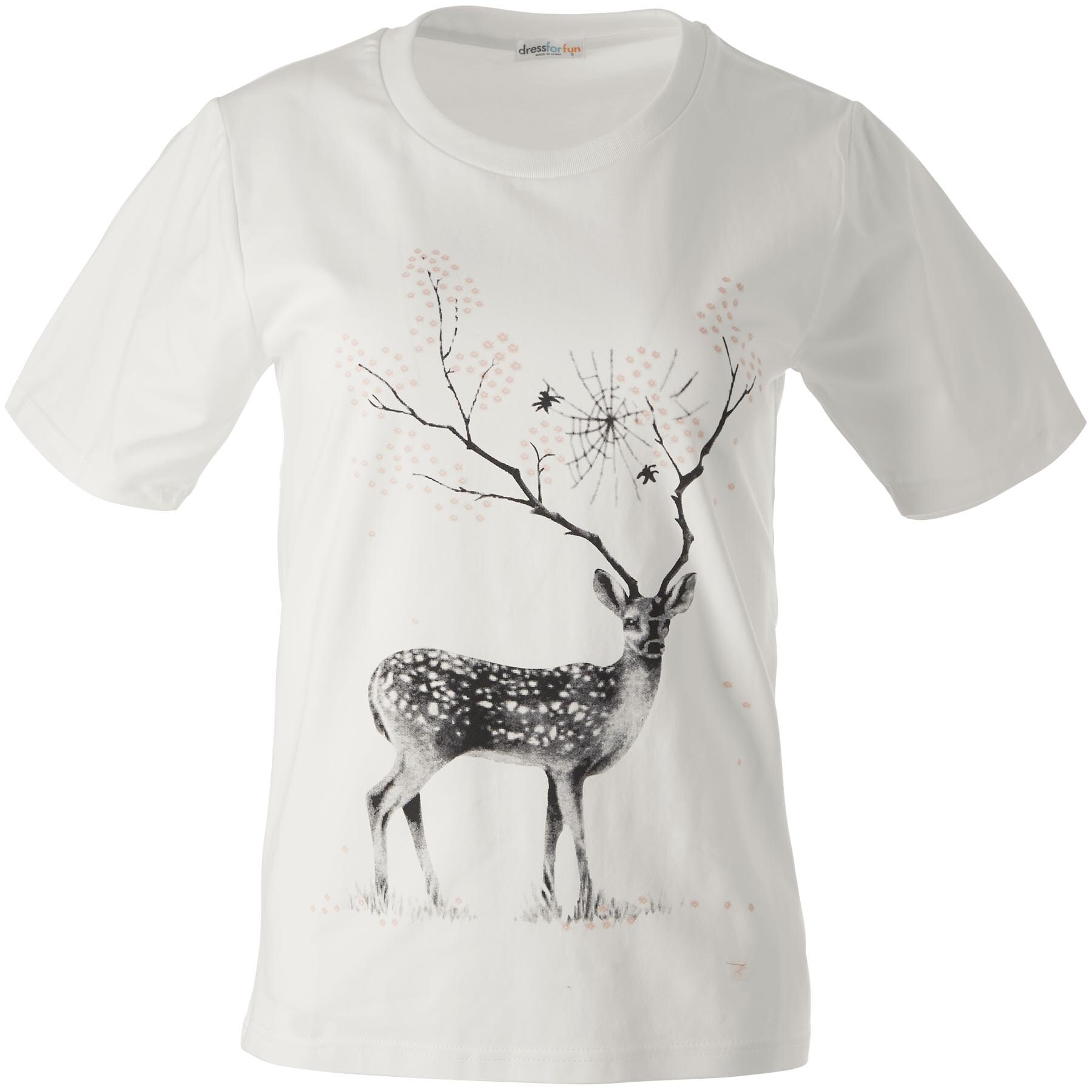 tectake® T-Shirt Blumenhirsch