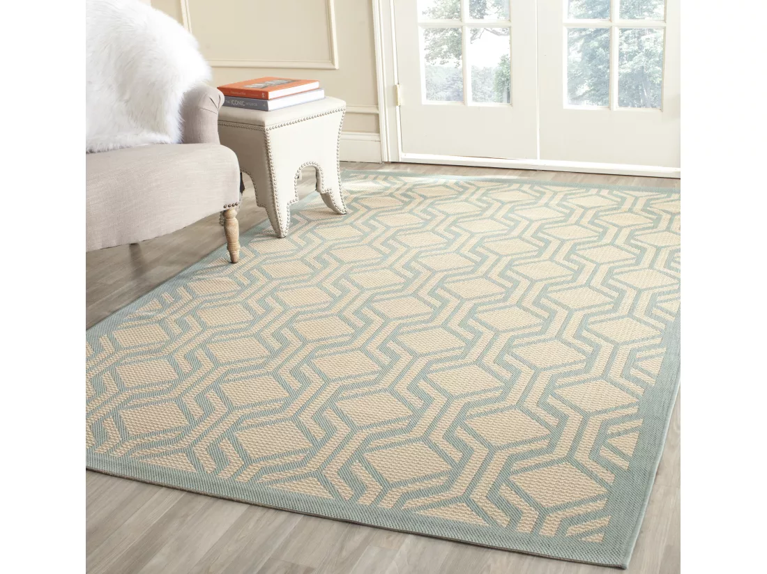 Tapis Beige & Aqua 160 X 231 cm - Catalonia
