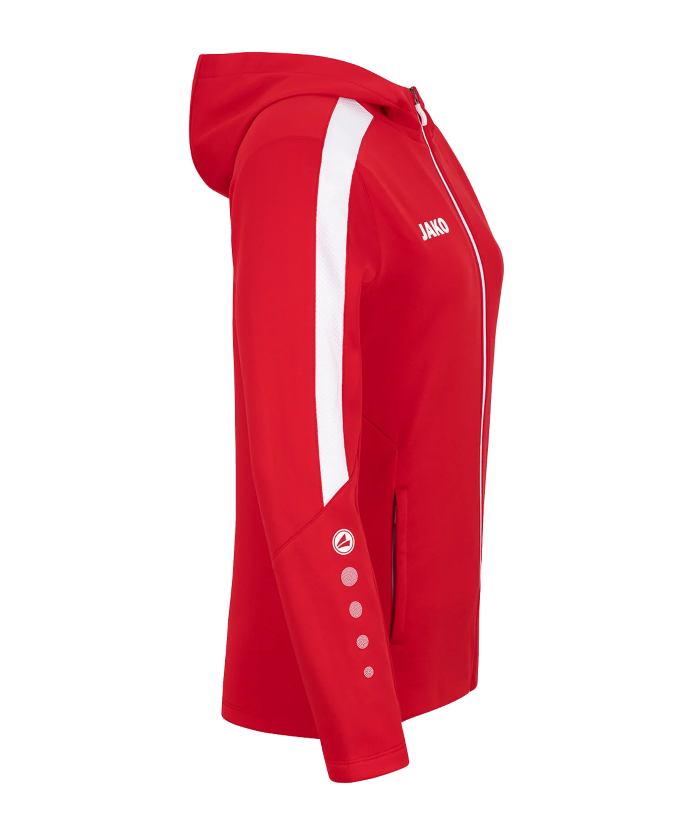 JAKO Power Kapuzenjacke Damen Rot Weiss F100