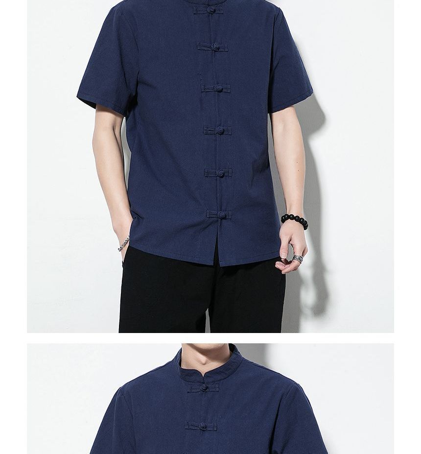 Lefitt - Hanfu-top met korte mouwen