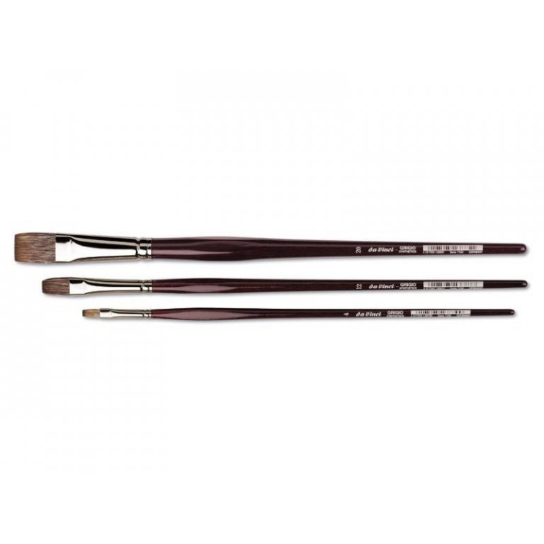 Da Vinci Öl-/Acrylpinsel Grigio, flach