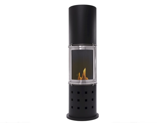 PURLINE - Cheminée au bioéthanol Poêle au bioéthanol avec porte coulissante bestfire design
