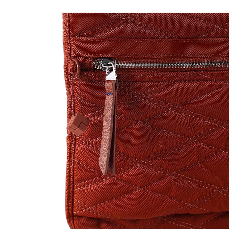 Sac bandoulière Leonce 21,5 cm New Quilt Brandy Brown