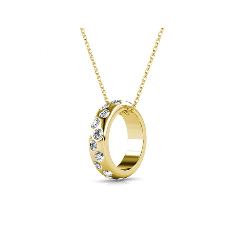 Pendentif Joy - Doré et Cristal