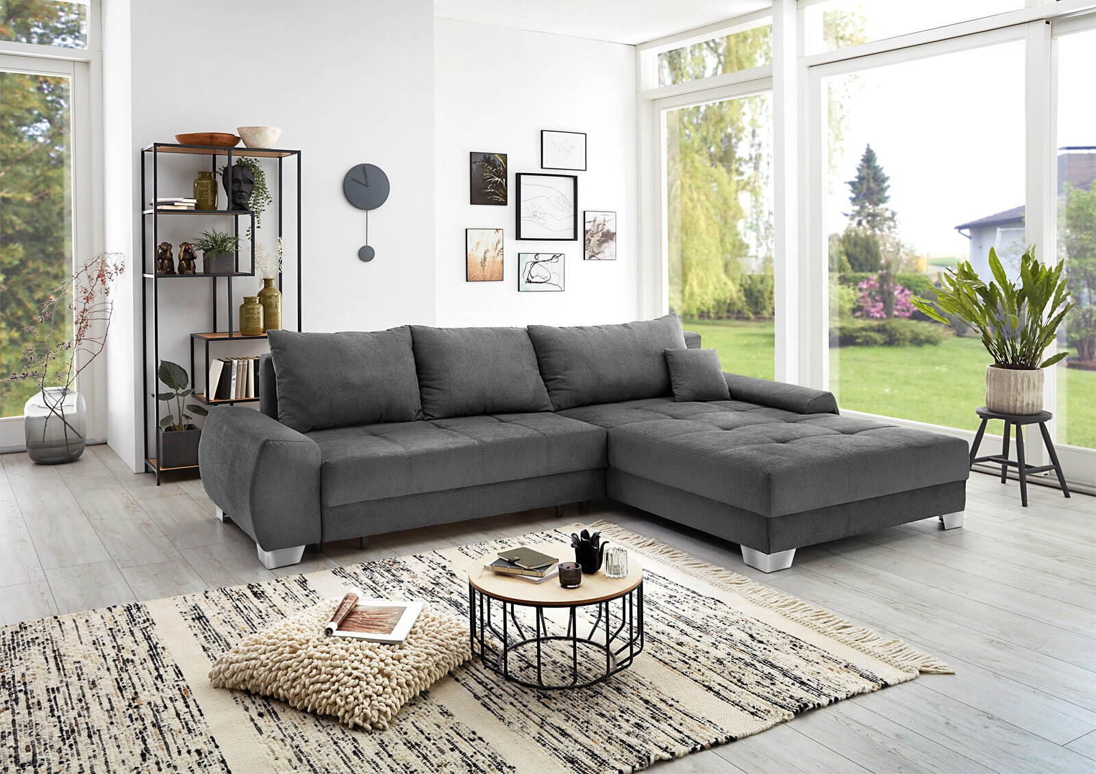 Ecksofa MURPHY 290 x 190 cm dunkelgrau