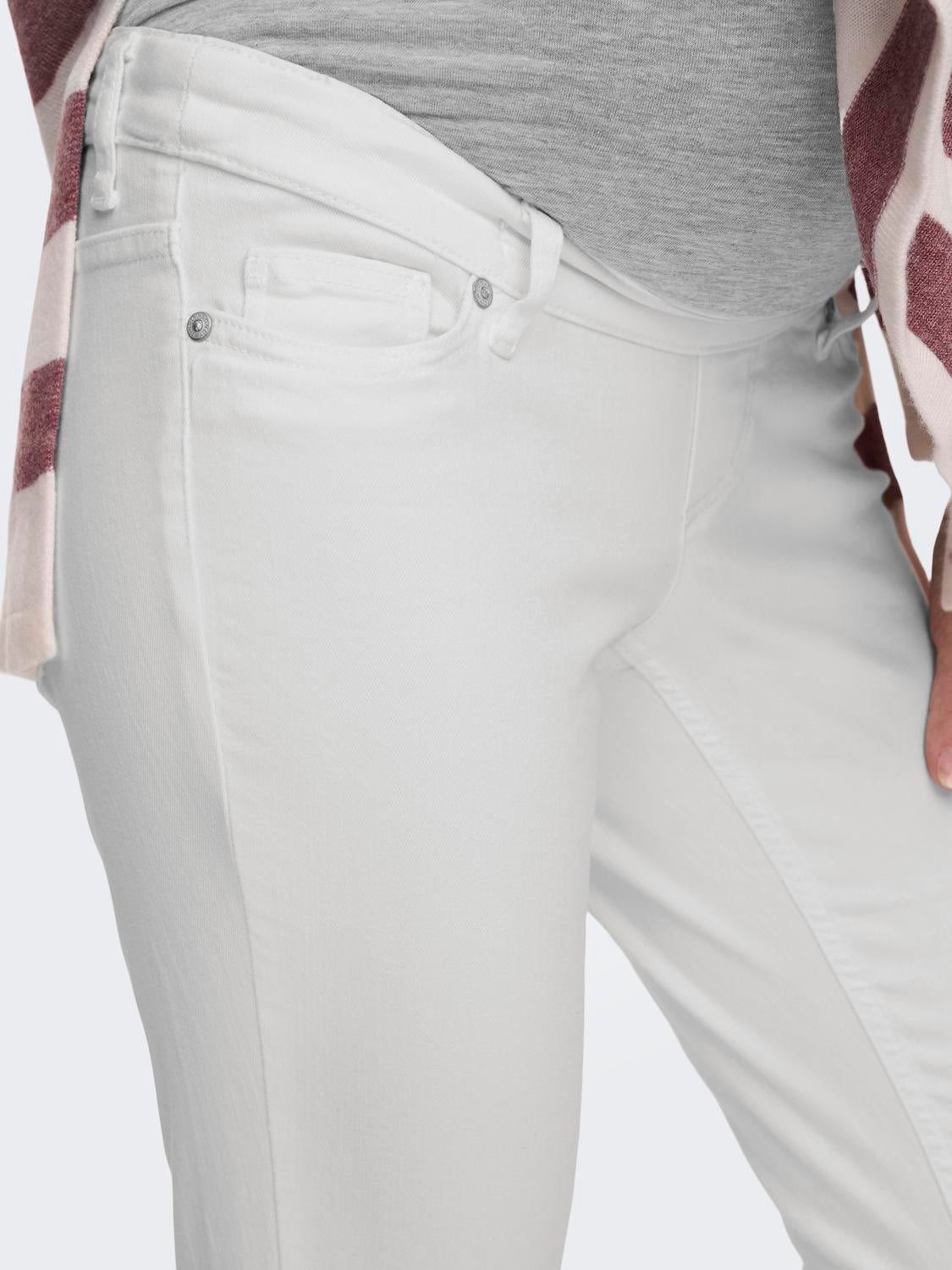 OLMBLUSH Mittlere Taille Skinny Fit Jeans White