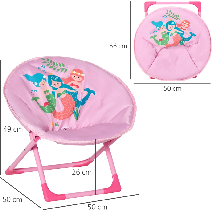 HOMCOM Campingstuhl mit Faltbarkeitsfunktion rosa