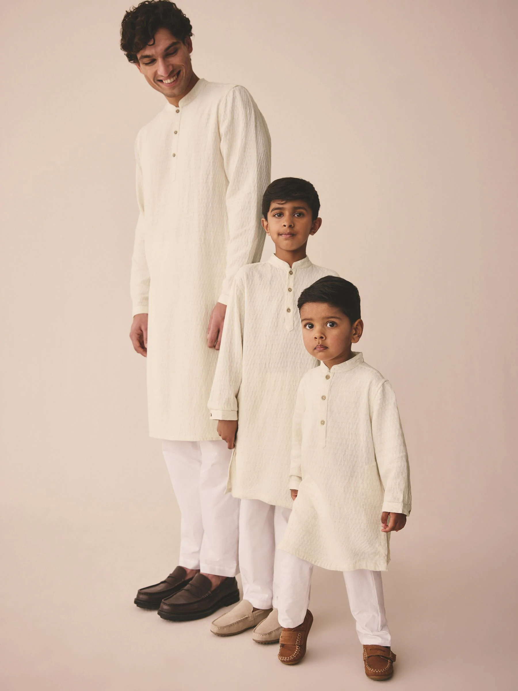 Ecru getextureerde jacquard - Eid Koerta (3mnd -16jr)