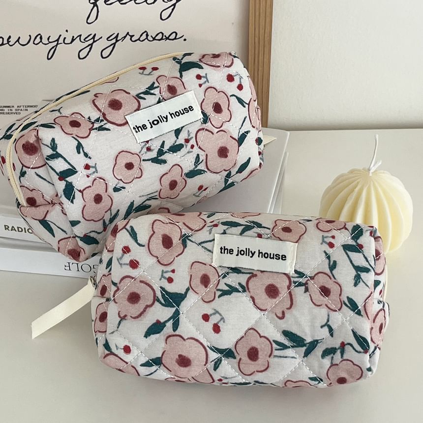 ZenlyHabit - Clutch / make-uptas / etui van bloemenstof (verschillende designs)