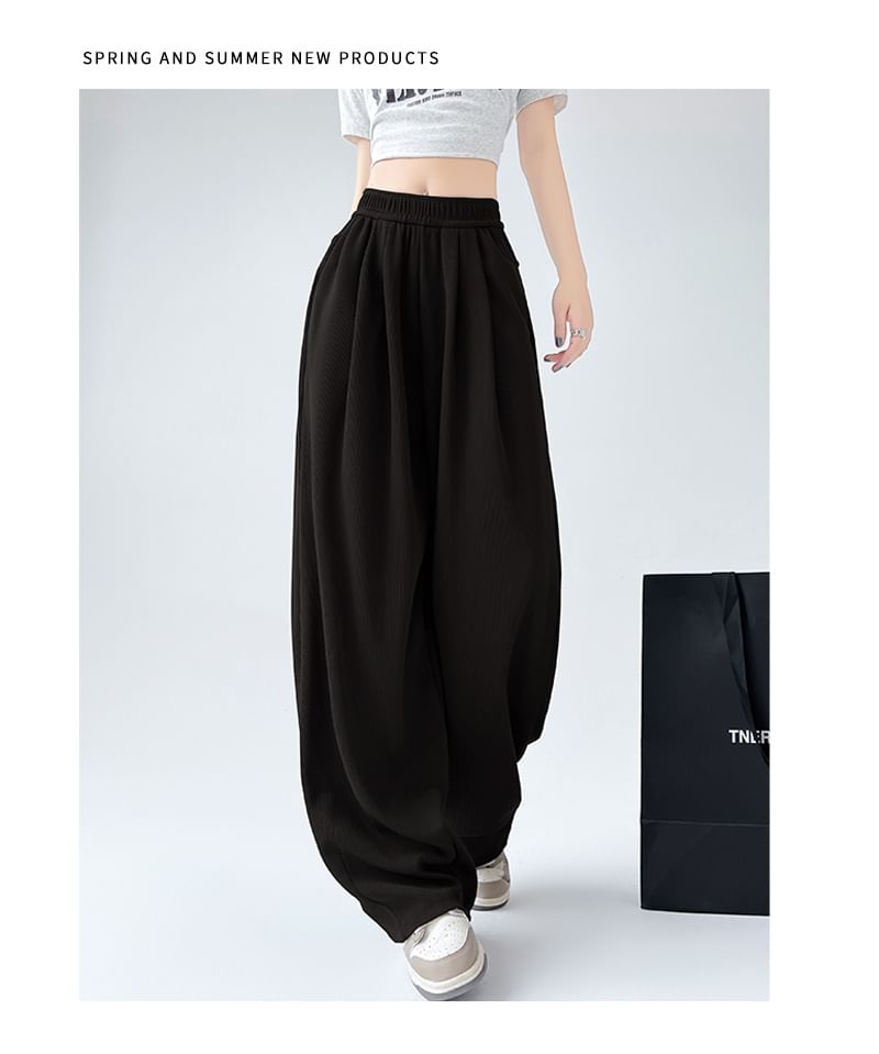 Colarseo - Hoge taille effen wijde joggingbroek (verschillende designs)