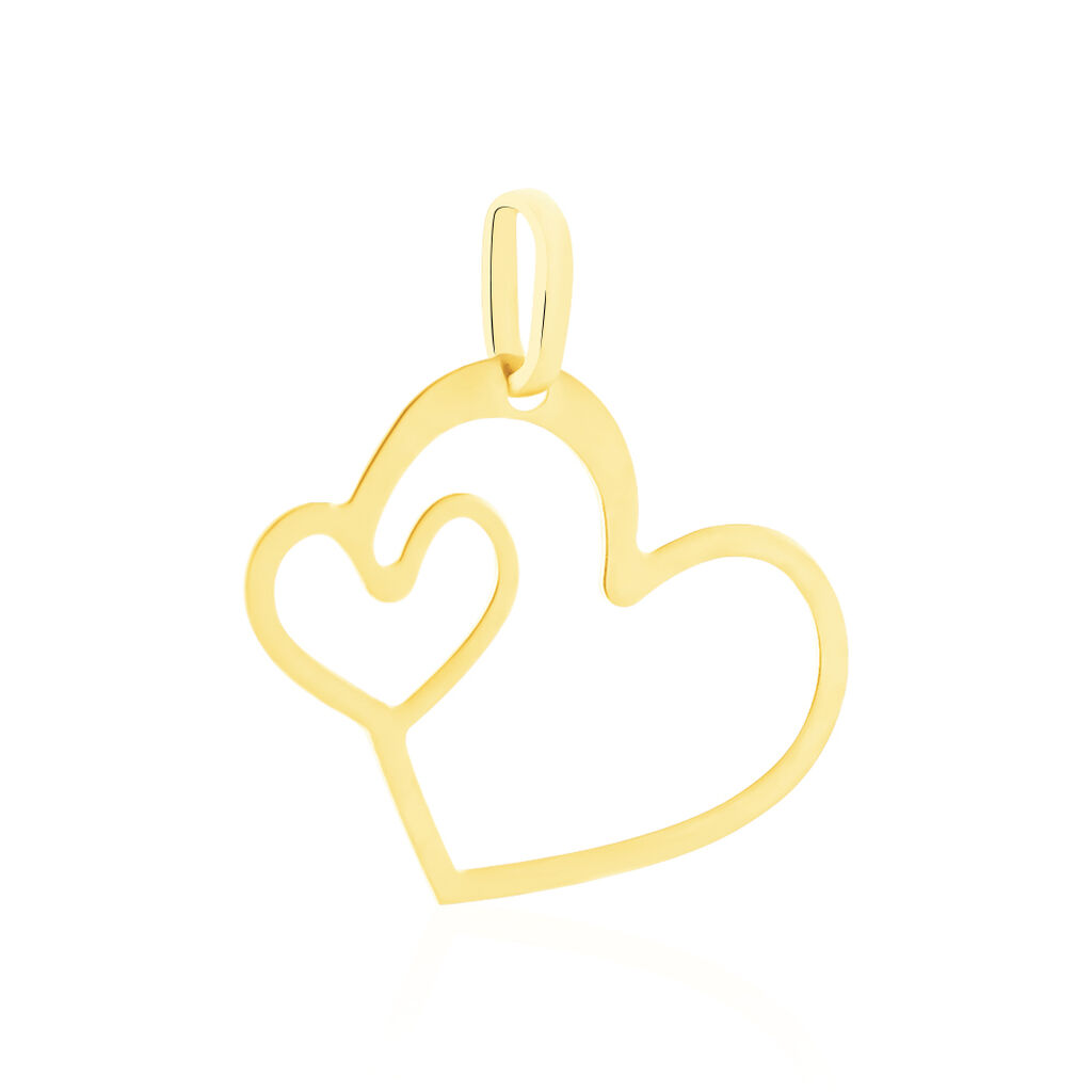 Pendentif Eudocie Coeurs Diamantes Or Jaune
