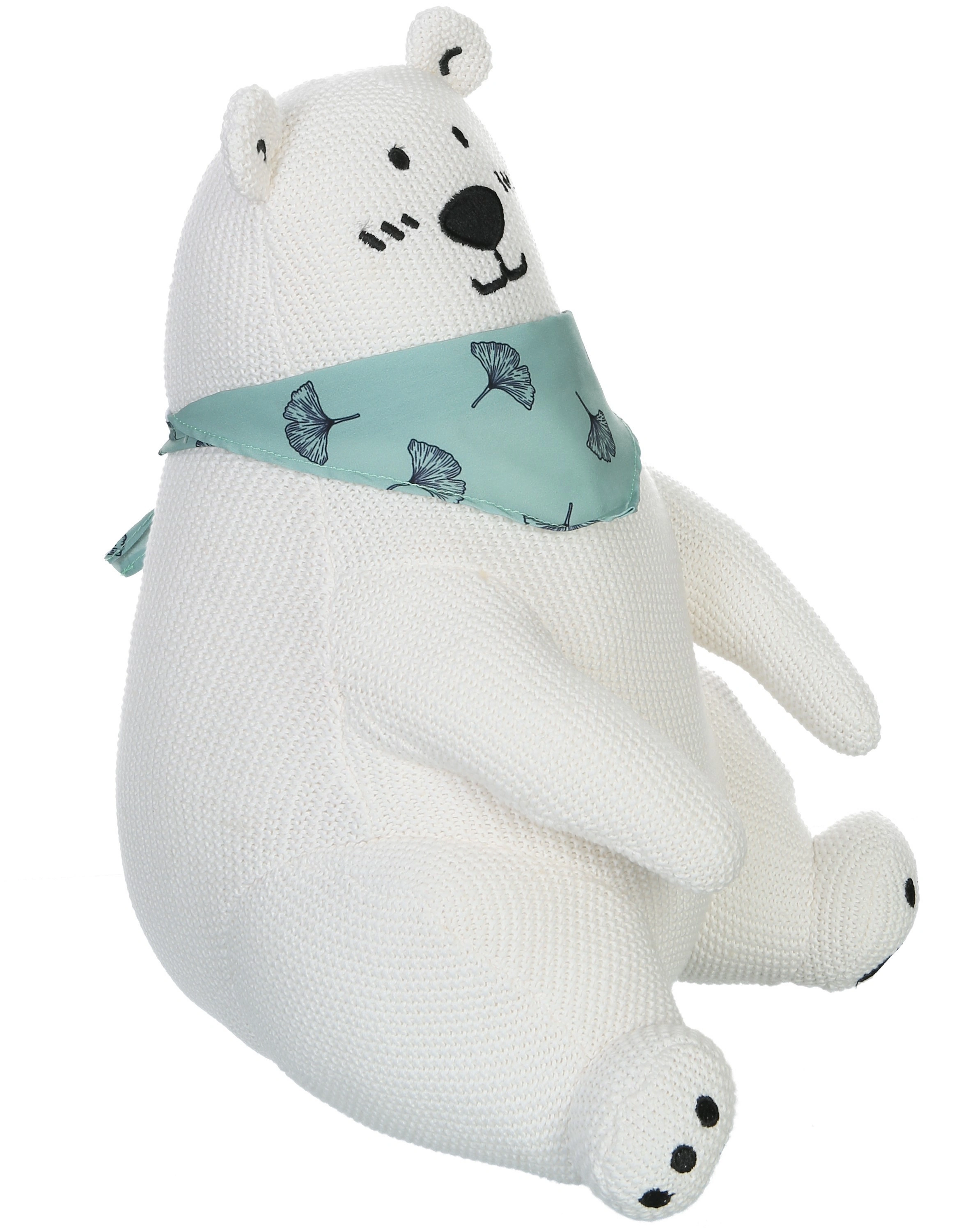 Strick-Kuscheltier EISBÄR (28cm) in weiß