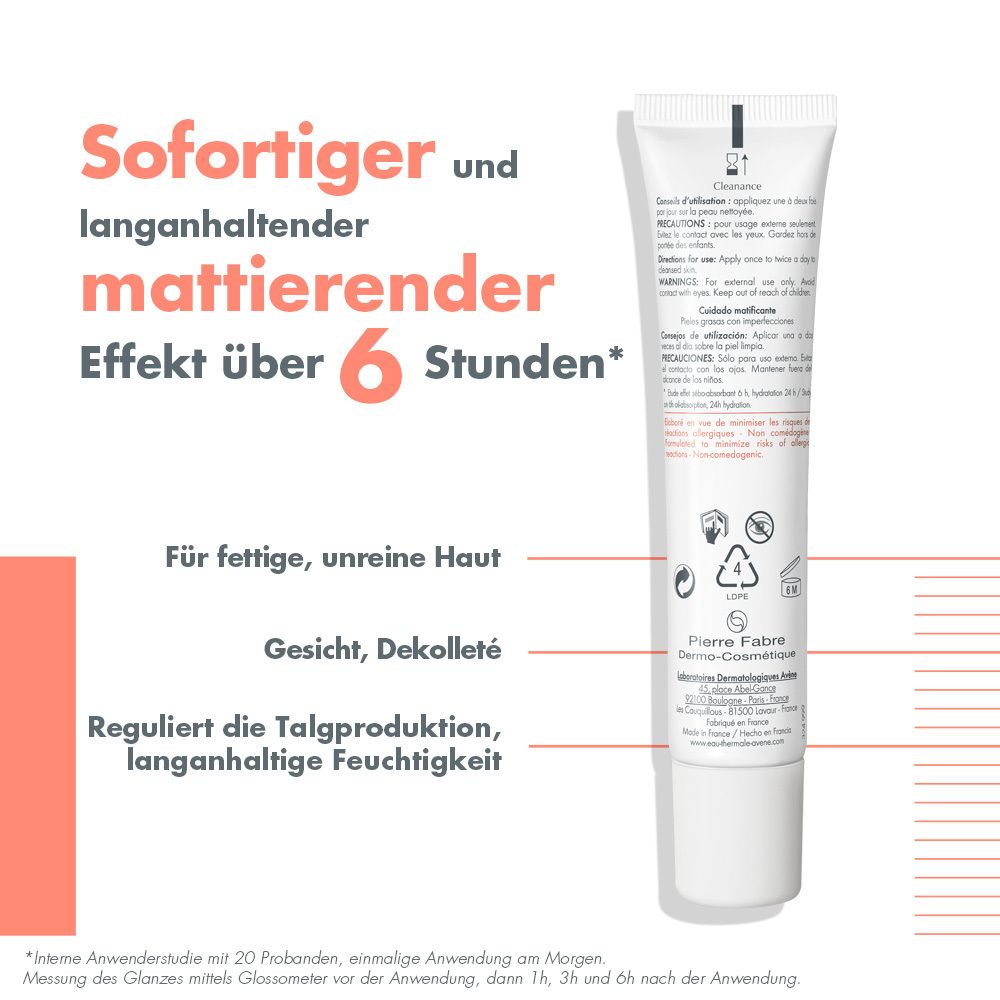 Avène Cleanance Mattierende Emulsion - mattierend bei unreiner Haut