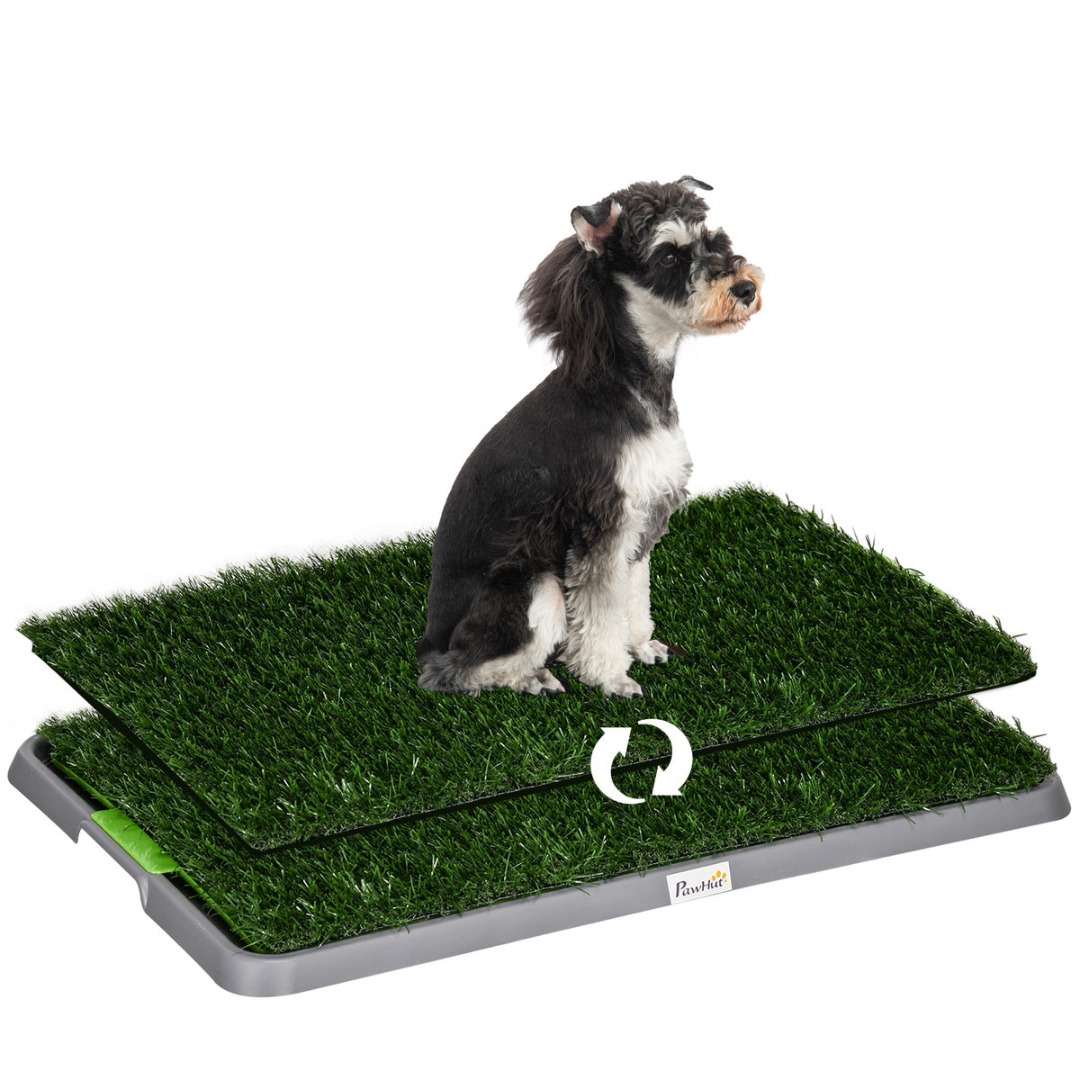 PawHut Hondentoilet, 67L x 41B x 3,5H cm, Kunststof, PE, Groen