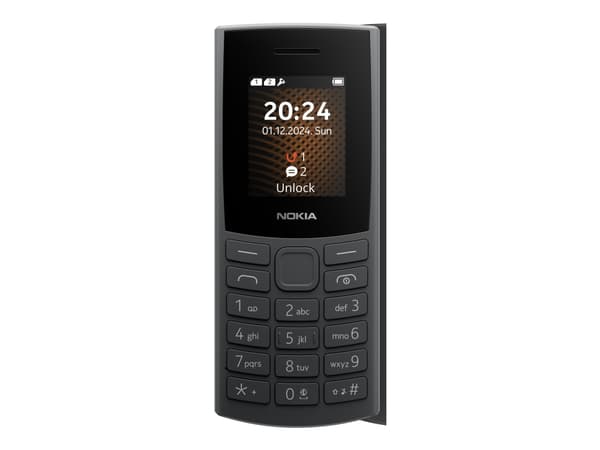 Nokia 105 4G 2nd Edition - 4G funksjonstelefon - dobbelt-SIM - RAM 128 MB / Internminne 48 MB - microSD slot - koksgrå