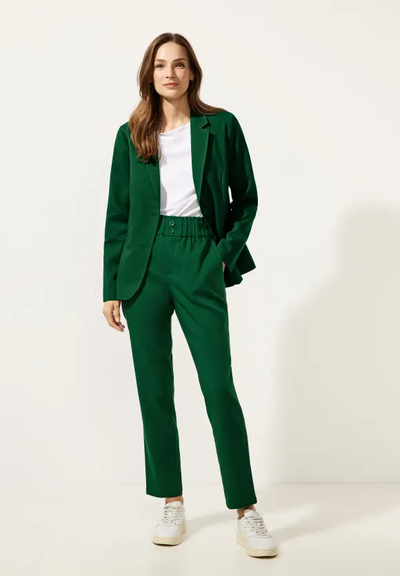 Twill Blazer in Unifarbe - gentle green