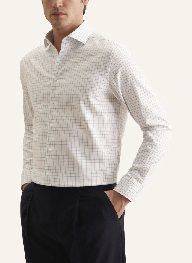Seidensticker Business Shirt Regular Long sleeve Kent-Collar Check Blue